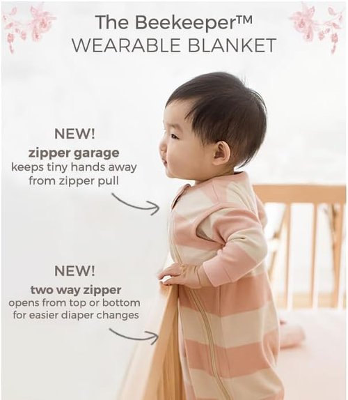 Burt's Bees Baby Organic Cotton Beekeeper Wearable Blanket | Unisex Newborn Essentials
