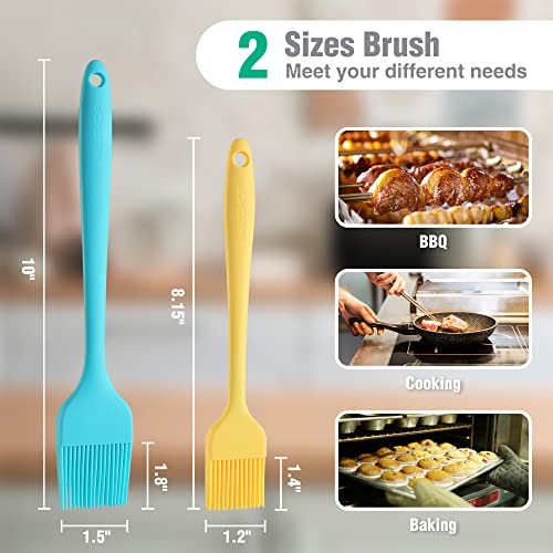 Silicone Basting Brush Set - Food Grade, Heat Resistant, 5 Colors