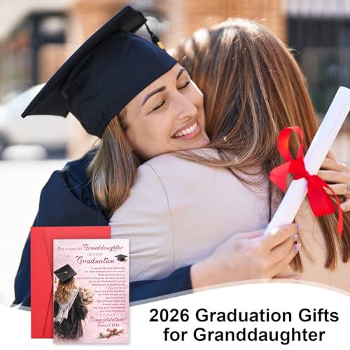 Class of 2026 Graduation Card for Granddaughter Keepsake Gift