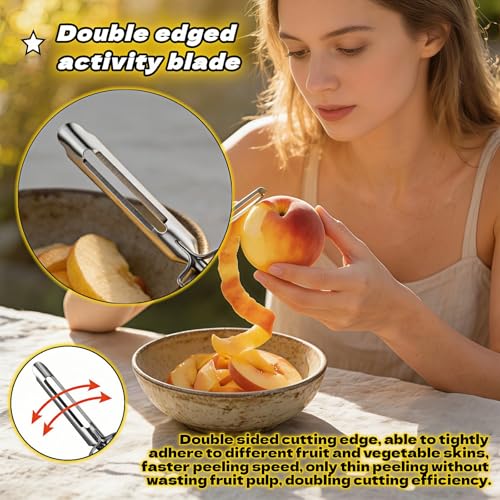 Professional Stainless Steel Vegetable Peeler with Rotary Blade
