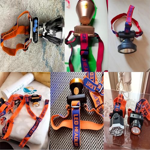 3 Pack Head Lamp Strap Replacement Adjustable High Elasticity LED Torch Diving Headlamp Bike Head Light Headlamp Band Accessories