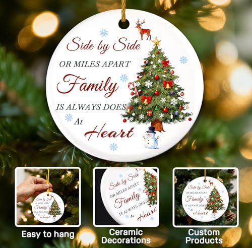 2025 Personalized Family Christmas Ornament - Ceramic Tree Decor
