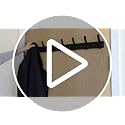 ZGELIN Wall Mounted Coat Rack with 6 Hooks - Sturdy Black Metal Hanger