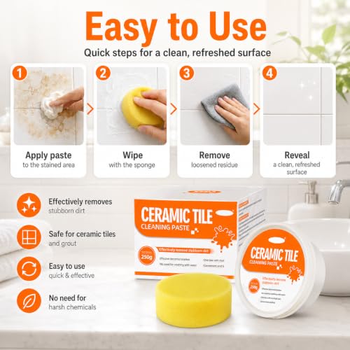 MVBOONE Heavy Duty Tile & Grout Cleaning Paste - 250g