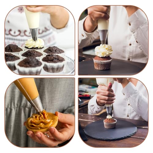 1M Open Star Cake Piping Tip Set - 3 Stainless Steel Nozzles