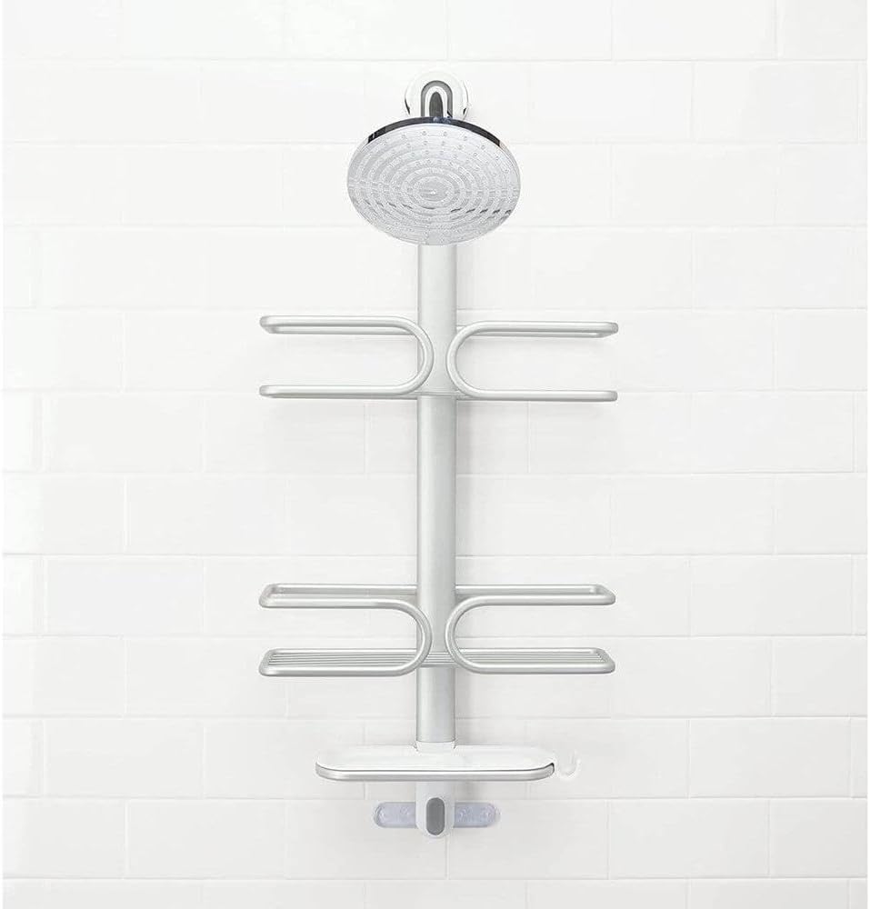OXO Good Grips Shower Caddy - 3-Tier Aluminum Design for Organized Bathroom Storage