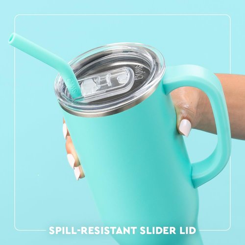 Swig Life 30oz Mega Mug, 30 oz Tumbler with Handle and Straw, Cup Holder Friendly, Dishwasher Safe, Extra Large Insulated Tumbler, Stainless Steel Water Bottle (Deck The Halls)