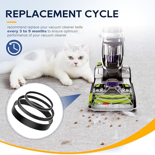 KeeTidy Replacement Belt Set for Bissell ProHeat 2X Revolution (1611129 & 1611130)
