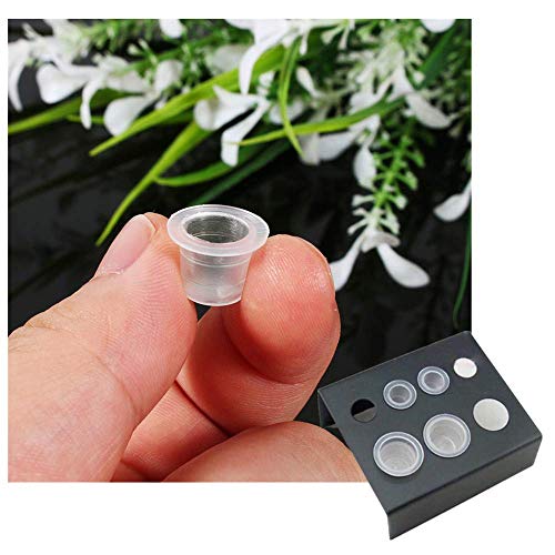 DERSTRA 300PCS 14mm Medium Disposable Tattoo Ink Cups & Pigment Caps