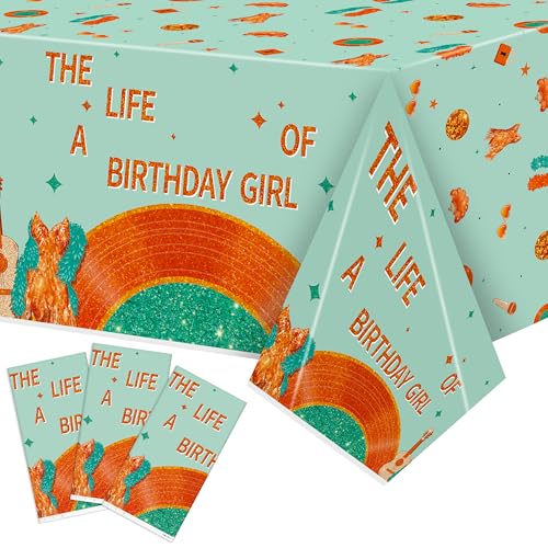 Singer-Themed Plastic Tablecloth Set - 3PCS for Birthday Parties