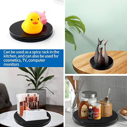 Bivethoi 6-Inch Rotating Turntable Organizer - Black Acrylic