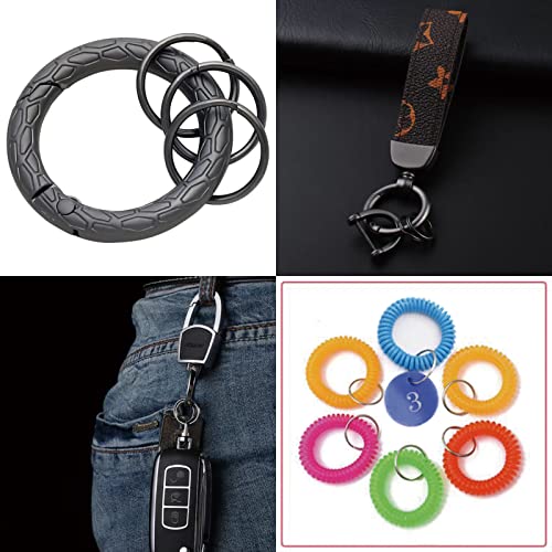 50pcs Silver 25mm Round Split Key Rings - Durable Metal Keychains