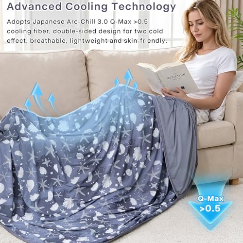 DreLunis Twin Size Cooling Blanket 60"x90" - Dual-Sided for Summer