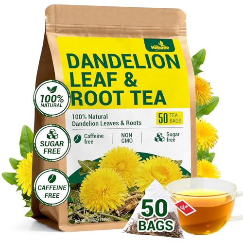 Dandelion Leaf & Root Herbal Tea - Caffeine-Free, 50 Teabags