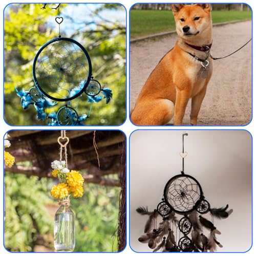 6 Pcs Heart Carabiner, Small Carabiner Keychain Clip, Cute Heart Shaped Carabiner, Key Ring for Camping Accessories, Backpack Water Bottle Zinc Alloy Accessory (Gold, Silver, Black)