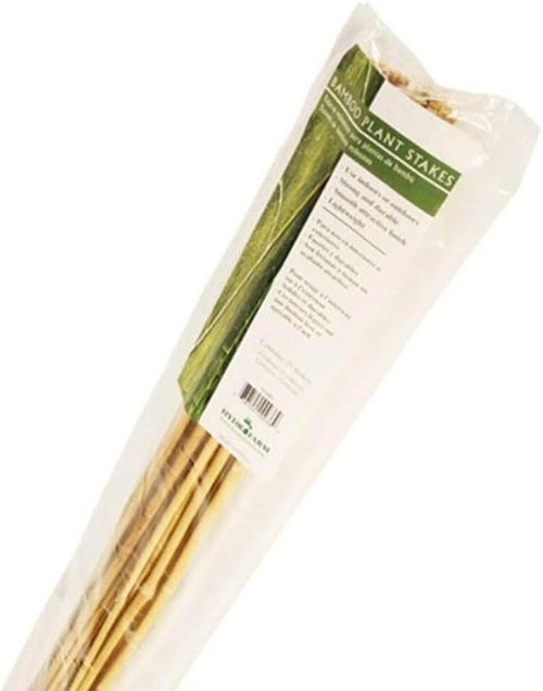 GROW!T Bamboo Stakes - 4 Foot Natural Support for Plants | Pack of 25, Tan Color