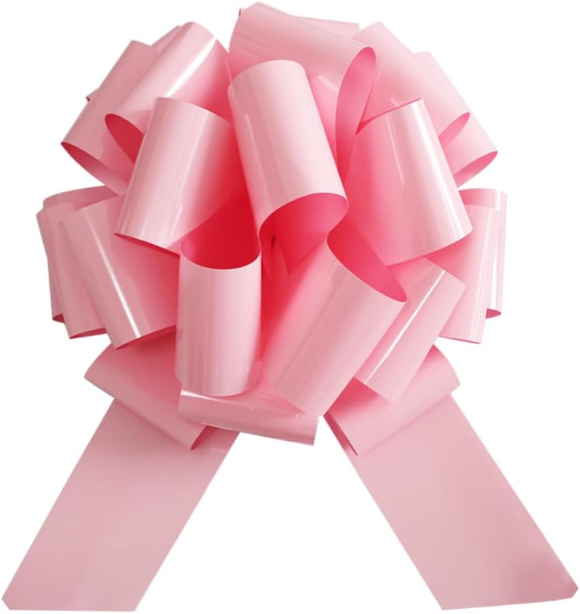 Skiennix 16-Inch Giant Pink Bow - Perfect for Large Gifts, Christmas, and Party Decorations