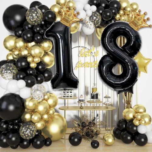 40 Inch Black Number 1 Balloon for Birthday Party Decorations