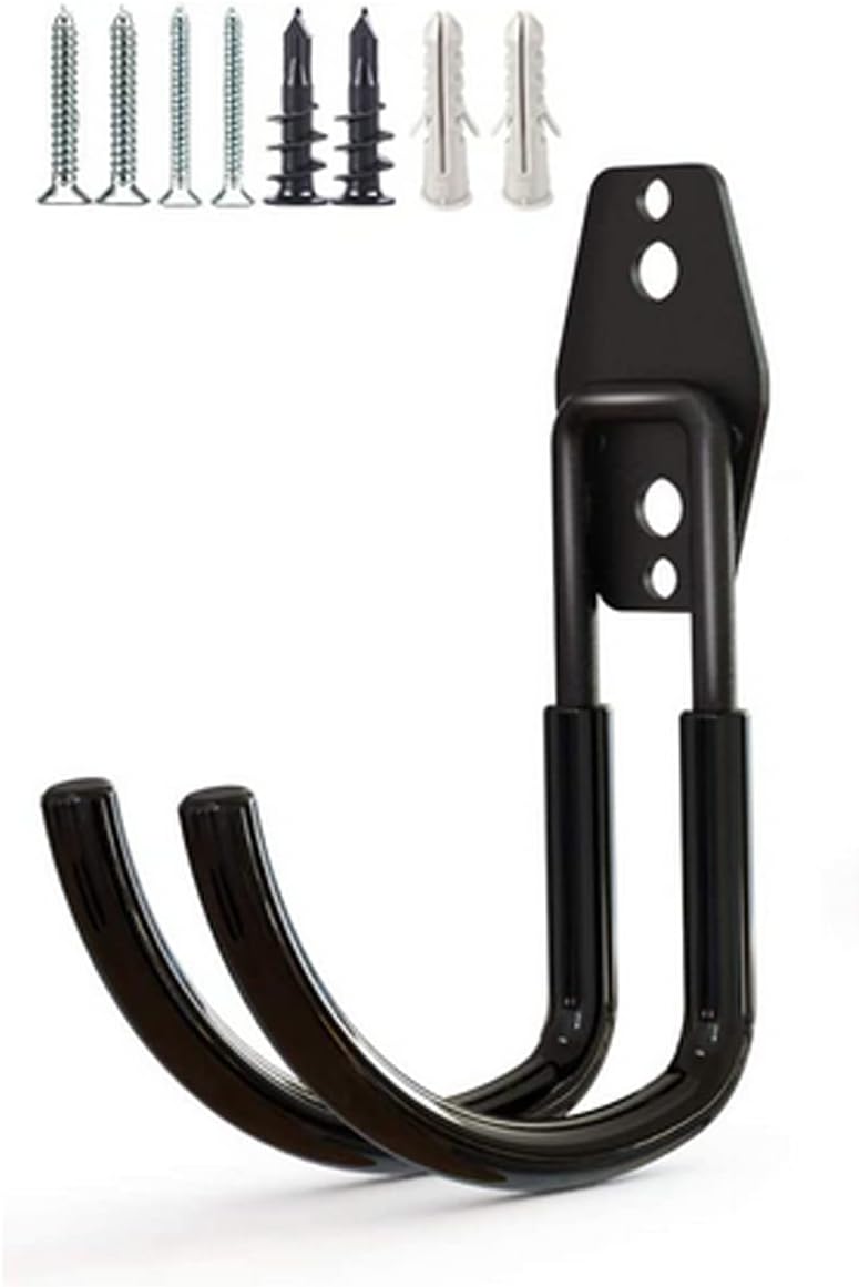 Zoele Wall Mount Baby Stroller Hanger - Durable Stroller Rack & Garage Tool Organizer (Black)