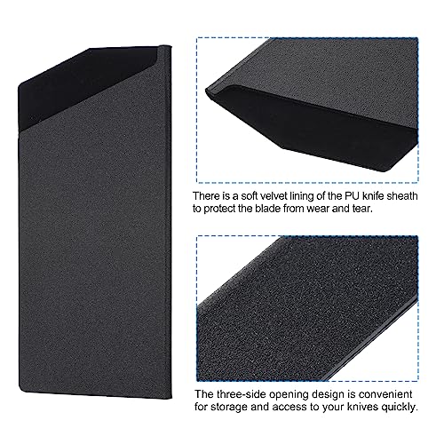 PATIKIL 1 Pack Black ABS Knife Cover for 7-inch Chopping Knife - Edge Guard Sleeve, Kitchen Safety