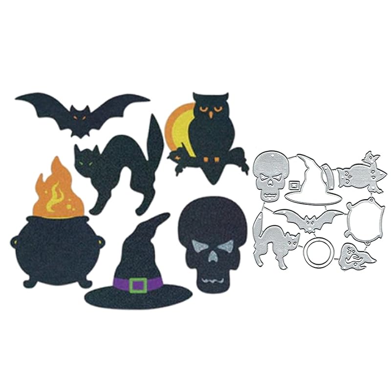Halloween Metal Cutting Dies Set for DIY Card Making & Scrapbooking