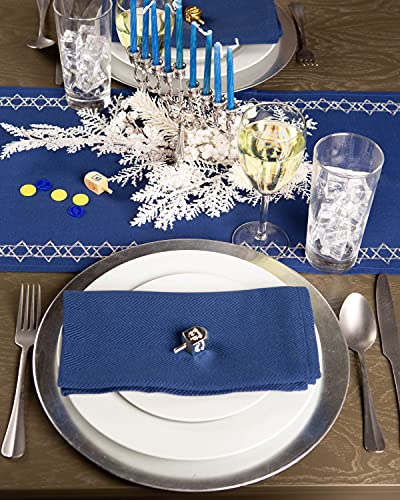 Hanukkah Star of David Table Runner 14x70 Inch Festival Holiday Decor