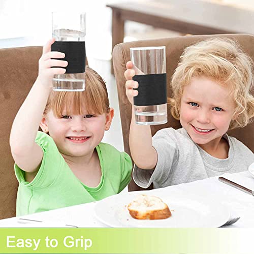Heat-Resistant Silicone Coffee Cup Sleeves - 10 Pack