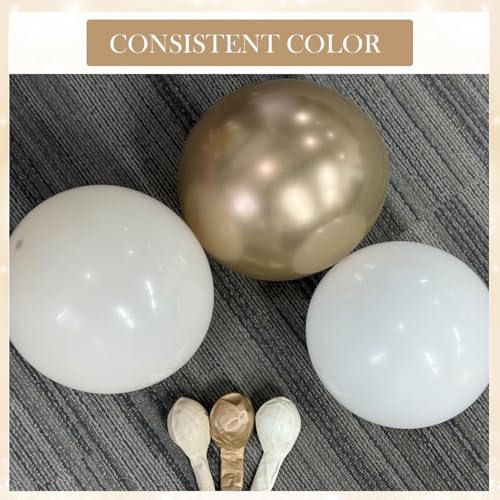 Champagne Gold Balloon Arch Kit - 143Pcs for Birthday & Wedding Decor