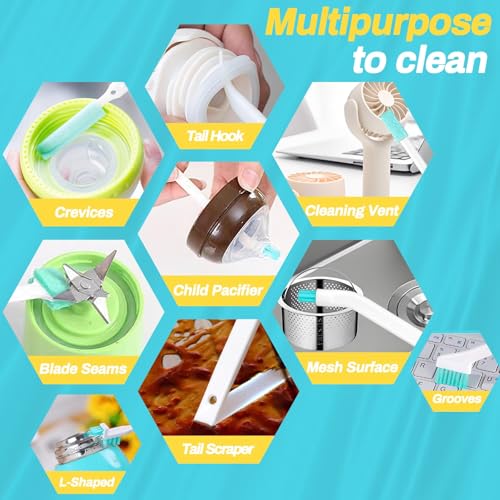 Potanro 14-Piece Ice Maker Cleaner Brush Set for Deep Cleaning