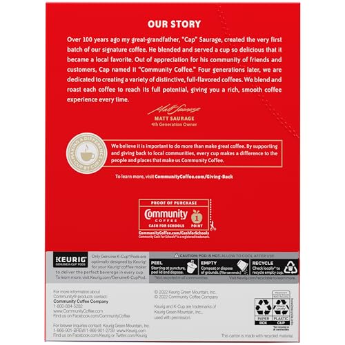 Community Coffee French Roast Coffee Pods, Extra Dark Roast, 96 Count