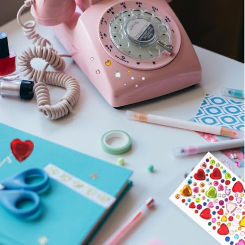 Zucosue 1500 Pcs Self-Adhesive Rhinestone Stickers, Acrylic Gem Jewels for Crafts, Face, Body, and Nail Art