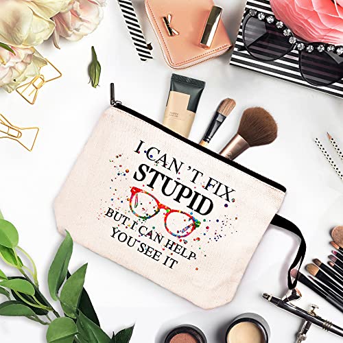 Optometrist Cosmetic Bag Canvas Travel Toiletry Pouch Gift