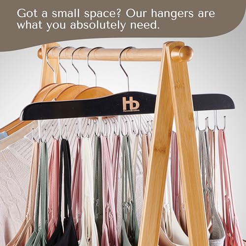 Haven Besties Large Bra Organizer Hanger, Black Lotus Wood with 20 Hooks