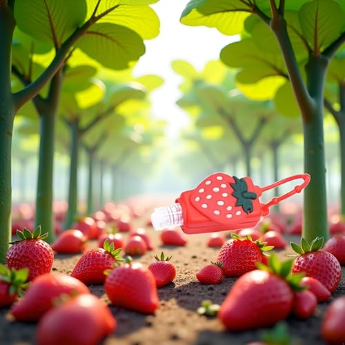 Cute Strawberry Travel Bottle - Refillable Hand Sanitizer Container