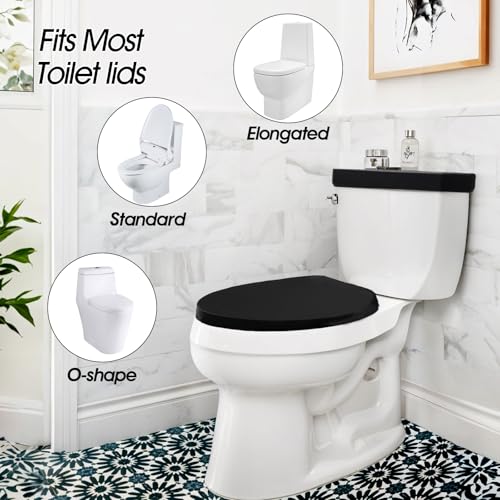 Tyqour Black Toilet Seat Cover Set – Lid & Tank Covers for Bathroom