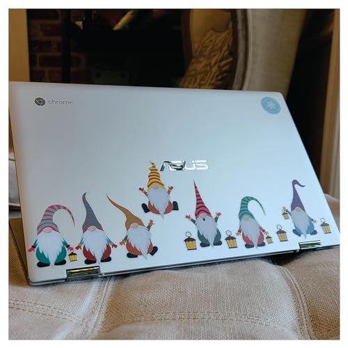 Cute Gnome Laptop Stickers Set - 12 Vinyl Decals for Laptops, Journals & More