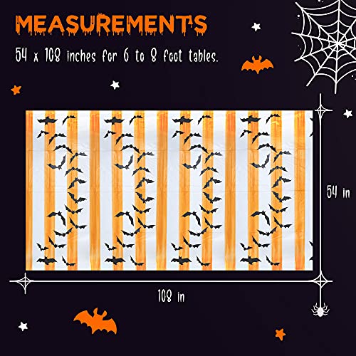 MATICAN Halloween Tablecloths - 2-Pack Plastic Covers, 54x108"