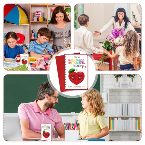 Valentine's Day Card for Teacher - 4x6 Appreciation Greeting Card with Envelope