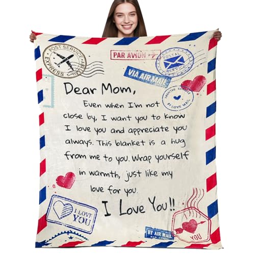 Super Soft Flannel Throw Blanket for Mom - 60x50 Inch Gift