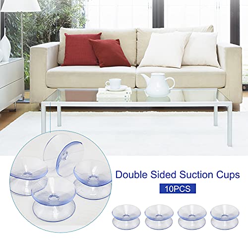 Pilarmuture 35mm Double-Sided Silicone Suction Cups - 10 Pack