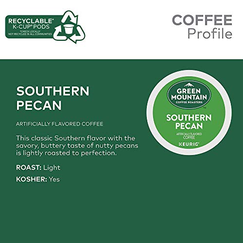 Green Mountain Coffee Roasters Southern Pecan Single-Serve K-Cup Pods 24 Count Pack of 2 - Light Roast Flavored Coffee