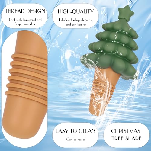 Christmas Tree Wine Stoppers - Reusable Festive Bottle Stoppers