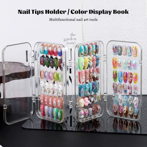 Press-On Nail Organizer Case - Clear Portable Storage for 40 Sets