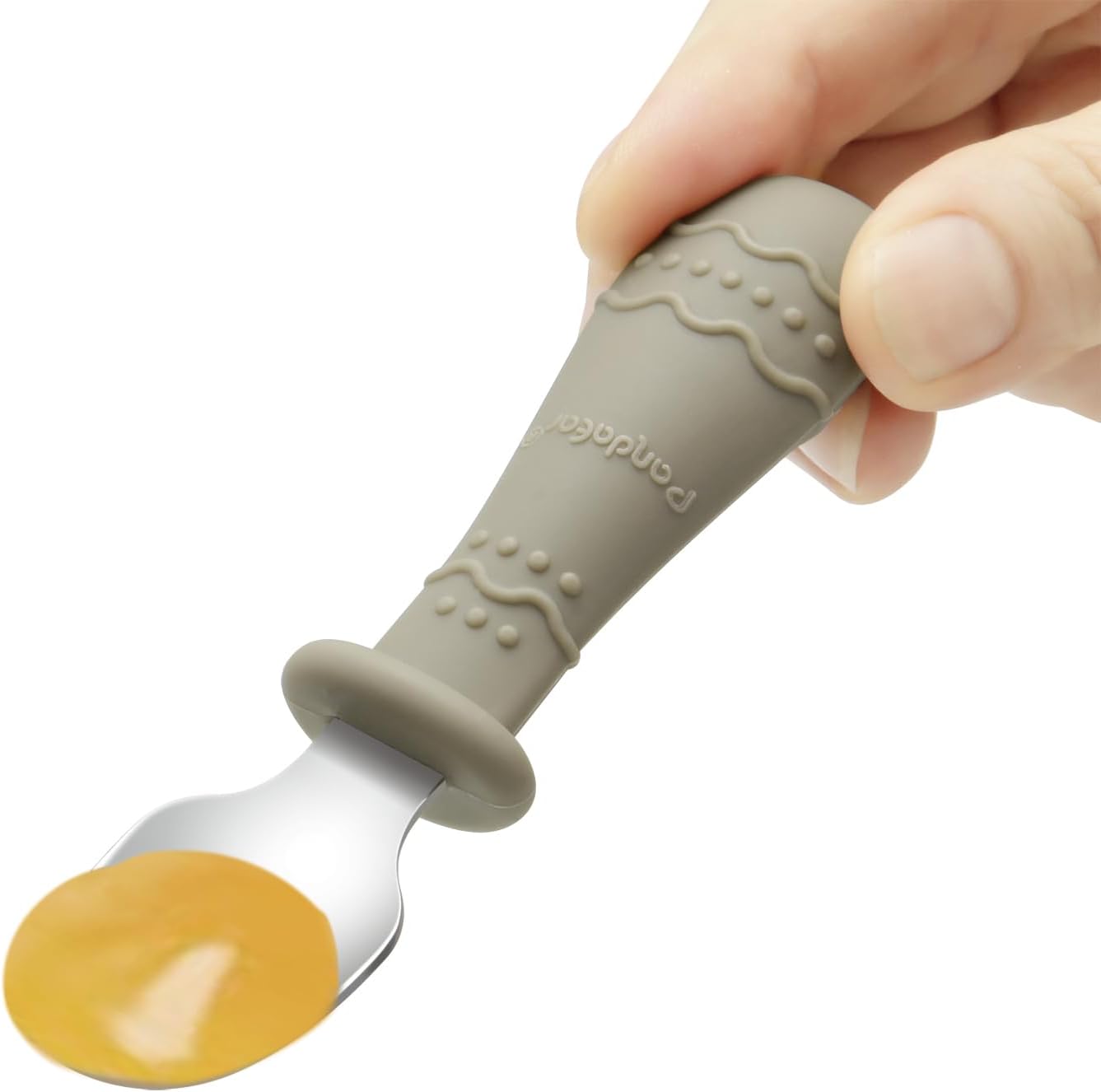 PandaEar Toddler Utensils Set - 6 Pack Kids Spoons & Forks | 18/8 Stainless Steel & Silicone, Dishwasher Safe