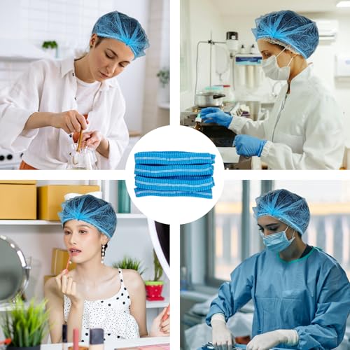 Disposable Hair Nets - 10 Pack Bouffant Caps for Food Service