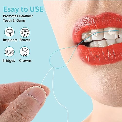 Dental Floss Threader for Braces, Bridges and Implants, 200 Count
