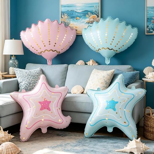 Seashell Foil Balloon for Under the Sea Birthday Party