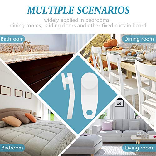 Patelai 100 Pieces White Plastic Traverse Rod Slides - Curtain Accessories