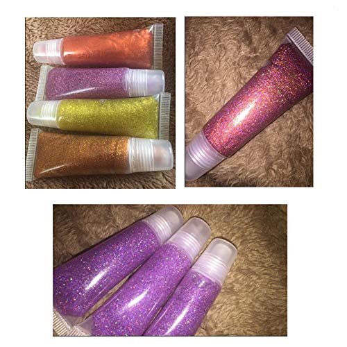 Erewa 12-Pack 8ml Clear Empty Squeeze Tubes Refillable Travel Containers with Funnel for DIY Lip Gloss and Toiletries