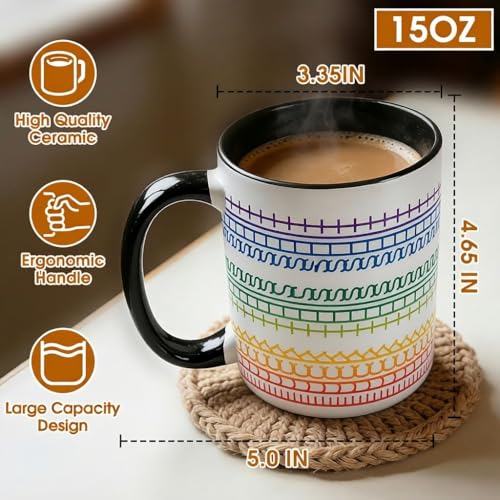 15oz Black Funny Coffee Mug with Hidden Message - YKSINX